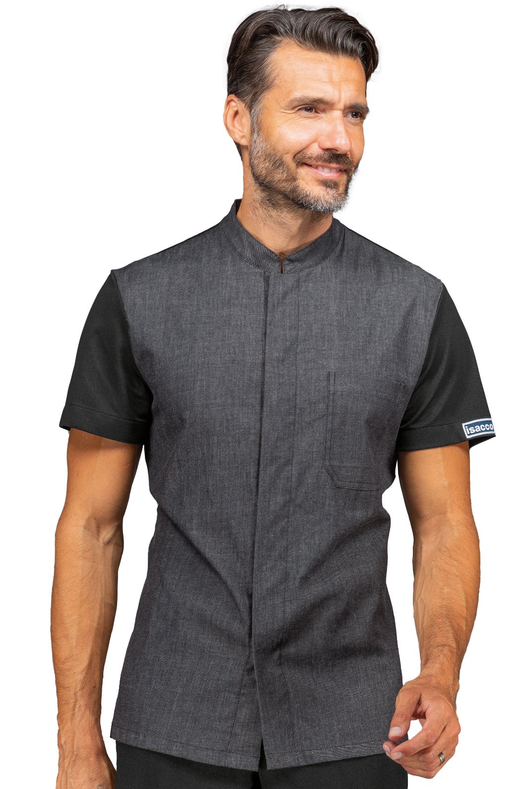 Uniforme Chef Professionale Giacca Da Cuoco Isacco Bradford Bianca, In  Poliestere/Cotone Per Chef, Pizzaioli E Addetti Alla Cucina Costume Cuoco